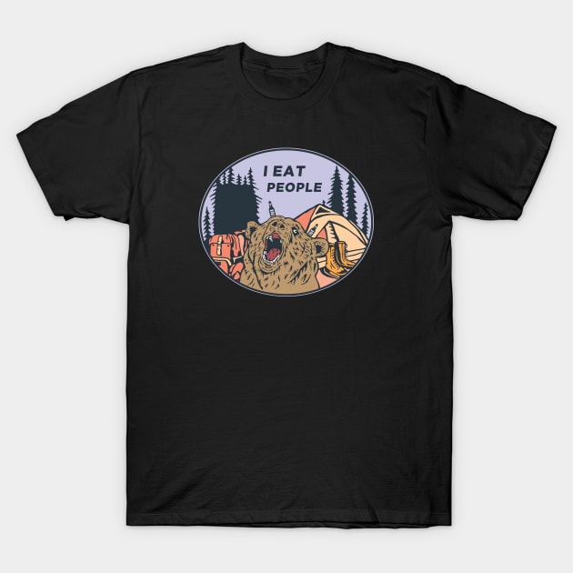 Camping, I Eat People T-Shirt by joesemelah